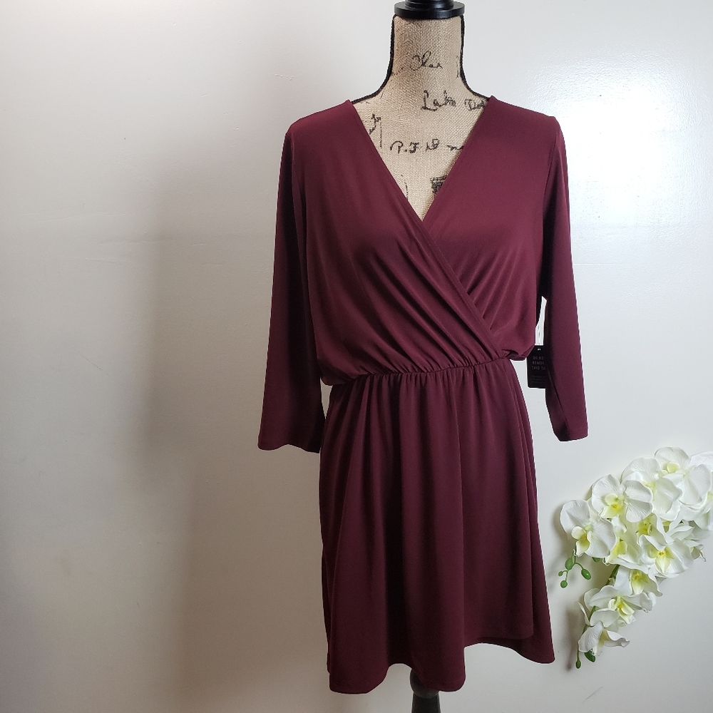 Express burgundy dress
